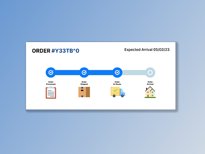 Delivery Progress Bar arrival blue color daily daily 100 challenge daily ui dailyui delivery design figma graphic design icons illustration mail parcel track tracker tracking ui ux