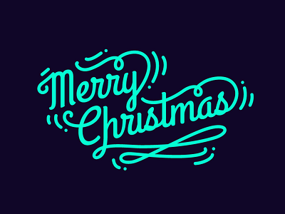 Merry Christmas christmas festive holiday merry christmas script typography xmas