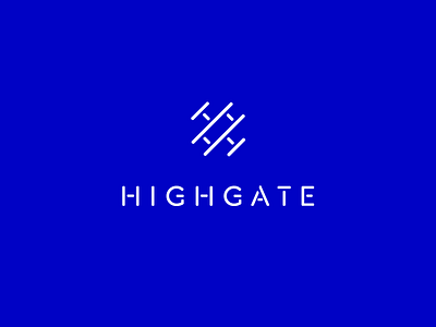 Highgate identity - concept blue branding icons identity property stencil