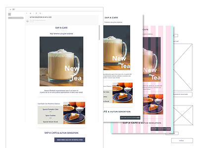 Coffee Shop Newsletter design front end minimal newsletter web