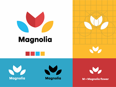 Magnolia Logo concept branding icon logo monogram