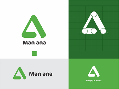 Man Ana Concept logo With Arabic M app art branding design graphic design icon illustrator logo monogram ui web