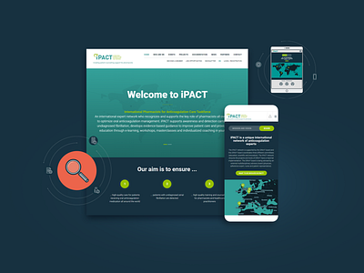 iPact website animation design flat ui vector web