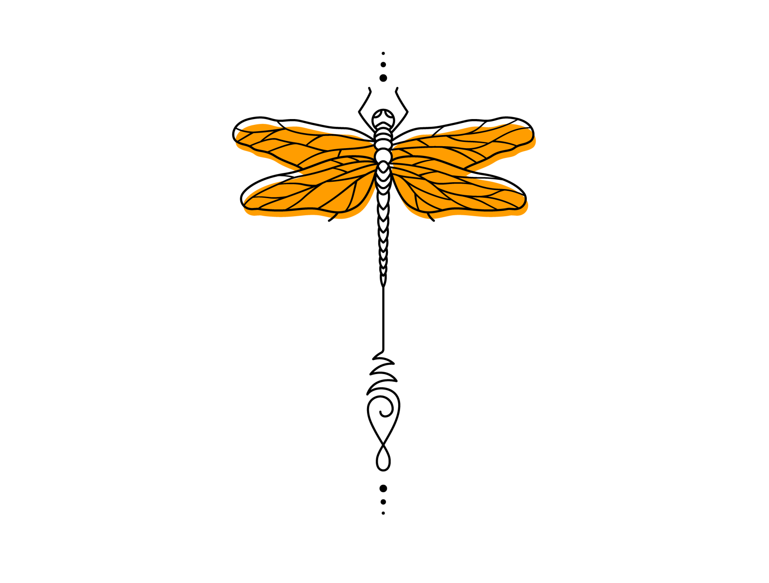 Dragonfly tattoo design by qube Graphics on Dribbble