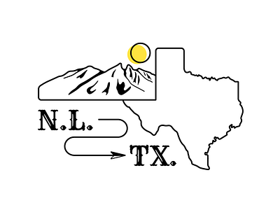 From Nuevo Leon to Texas digital illustration flat illustration illustration art illustrator lineart linework mountain mountain logo mountains texas vector