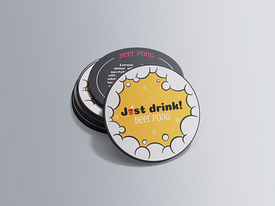 Beer Pong Dare coasters design beer beer branding beerpong branding design digital illustration flat logo vector