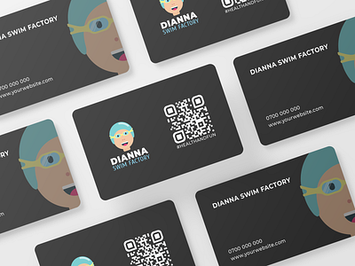 Logo and fidelity card design for Dianna Swim Factory