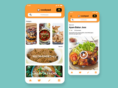 Cookpad (Redesign) app branding design illustration indonesia logo productdesign ui ux vector