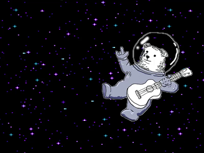 Astronaut Bear vector