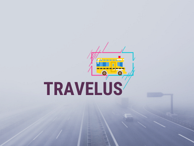 Travel Bus - Simple minimalist logo design