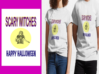 Scary Witches Halloween Tshirt Design