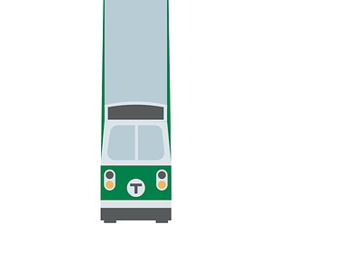 Boston The T - Green Line boston green line meta microsoft sketch subway train vector