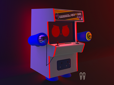 8-BIT (Character from BRAWL STARS) in Blender 3dmodel 3dmodeling 8 bit blender blender3d brawl brawlstars characterdesign dykoode fanart