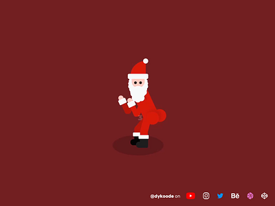 Happy New Year 2022 - Santa's Twerk CSS & JS Pure Animation 2022 anima.js christmas codepen confetti.js css css animation design dykoode html html animation illustration js js animation navidad new year papa noel santa web animation