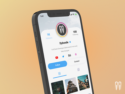 Social App Design - User Profile View