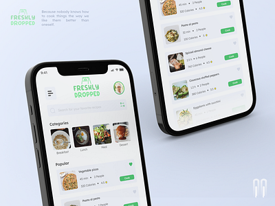 Freshly Dropped - UI/UX Concept Mobile App app concept app cook cook app design dykoode e commerce fake clients figma freshly dropped mobile mobile app mobile design recipe ui uiux uiux design ux web design webdesign