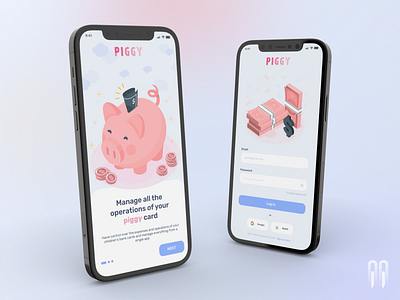 Piggy - Bank Mobile App Concept app bank branding card concept app credit credit card dashboard design figma kids manage mobile mobile app money payment piggy ui ui ux ux