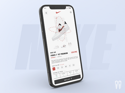 Nike Sneaker View - UI/UX Mobile App Design