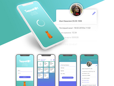 Mobile app Terracat app design ui ux