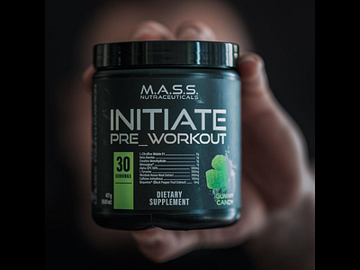 Initiate pre Workout Supplement design illustration web