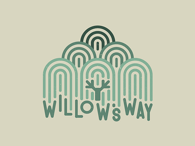 Willow's Way green logo mark too many circles weeping willow willow tree