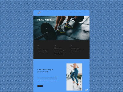 Fitness Website Design blue brand design branding branding design business design fitness gym homepage landing page landing pages layout one page ui ux webdesign website builder website design websites zyro