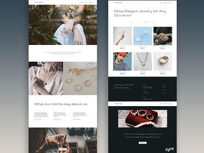 Jewelry Landing Website Design branding branding design business design designer designs eshop homepage jewelry landing page layout minimal minimalism minimalistic shop ui webdesign website website design websites