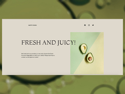 Food Store Website Design