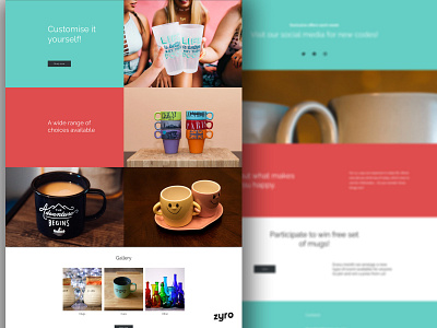 Gift Shop Website Design branding branding design business design eshop landing page layout minimal minimalistic one page one page design one page site one pager shop ui uidesign ux webdesign website website design