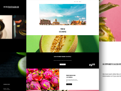 Thai Cuisine Website Design blog blogging branding branding design business colorful design landing page minimal minimalism minimalistic one page one pager ui ui design uidesign ux webdesign website website design