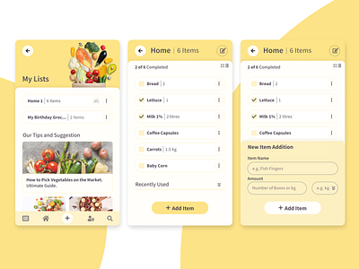 Shopping List App Concept