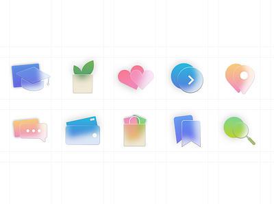 Glass Icons glass glassmorphism icons ui ui design