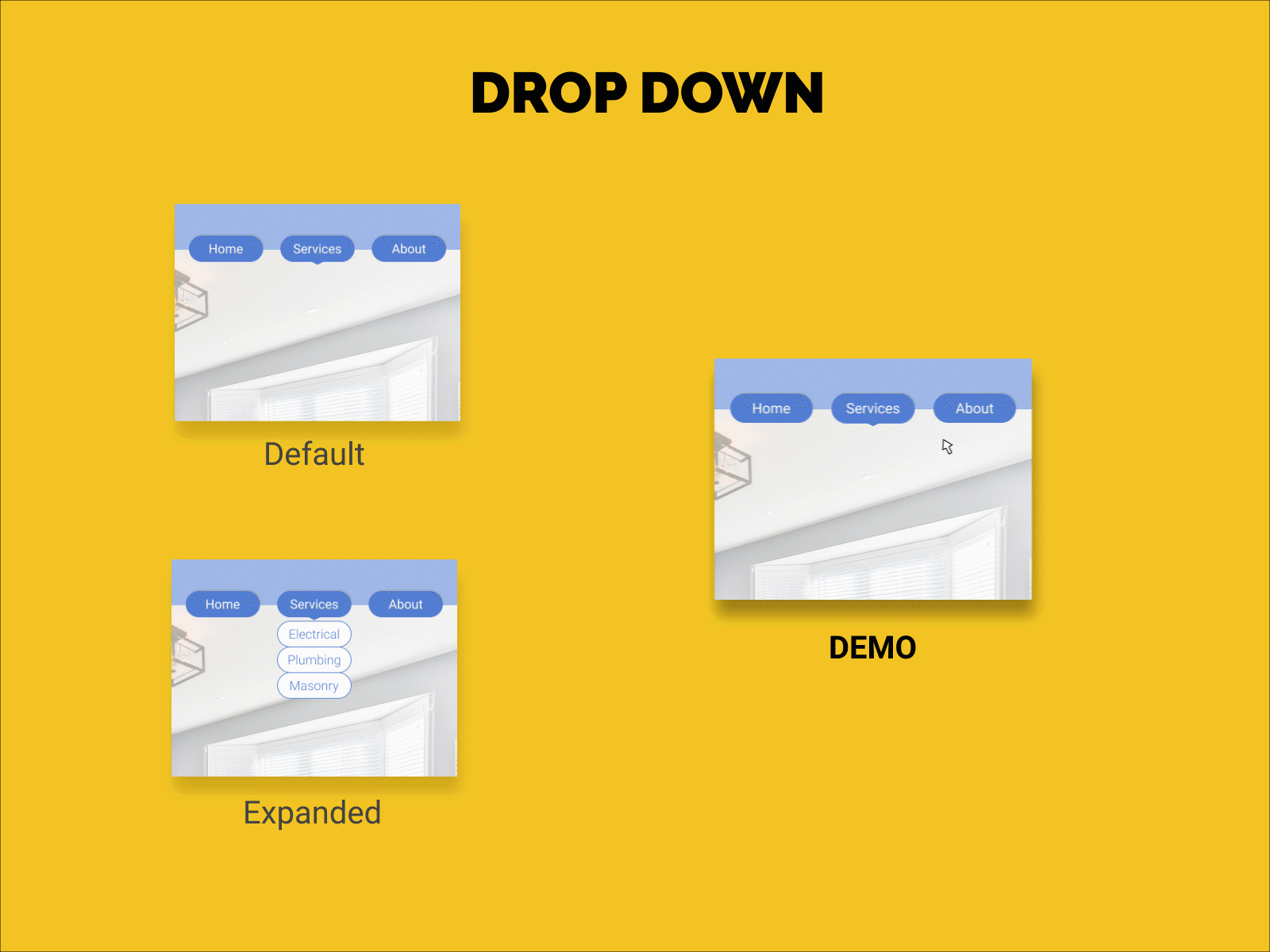DailyUI Challenge - Drop Down daily 100 challenge dailyui dailyuichallenge dropdown menu bar dropdown ui ui design web design webdesign website design