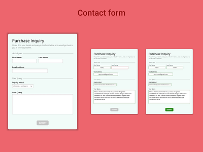 DailyUI Challenge 028 - Contact Us contact form contact page contact us daily 100 challenge dailyui dailyui 028 dailyuichallenge inquiry ui ui design web design webdesign website design