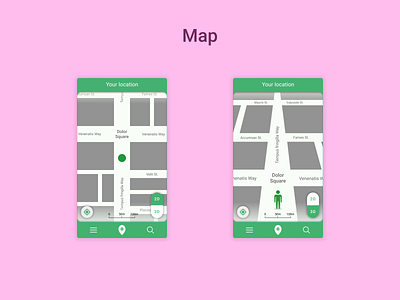 DailyUI Challenge 029 - Map 2d view 3d view daily 100 challenge dailyui dailyui 029 dailyuichallenge location map mobile design mobile ui ui ui design