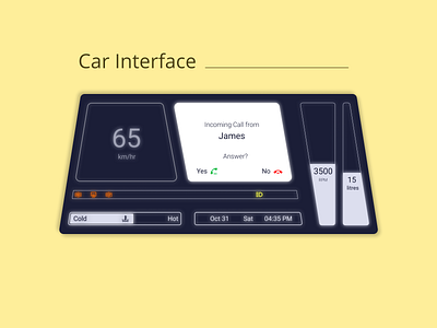 DailyUI Challenge 034 - Car Interface car dashboard car display car interface daily 100 challenge dailyui dailyui 034 dailyuichallenge digital ui ui design