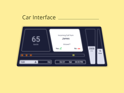 DailyUI Challenge 034 - Car Interface