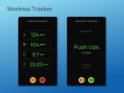 DailyUI Challenge 041 - Workout Tracker