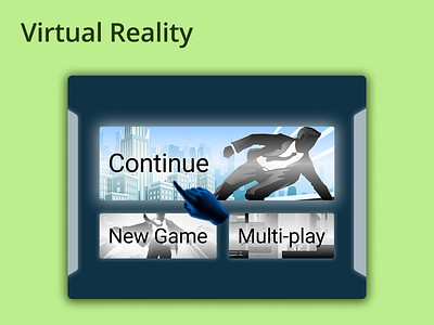 DailyUI Challenge 073 - Virtual Reality daily 100 challenge dailyui dailyui 073 dailyuichallenge game home screen ui ui design virtual reality virtualreality web design