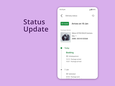 DailyUI Challenge 081 - Status Update