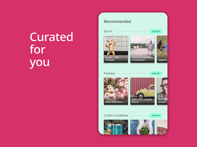 DailyUI Challenge 091 - Curated for You