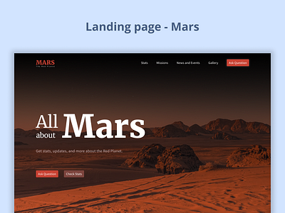 Mars - Landing Page