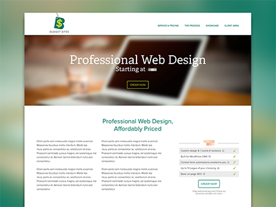 Mockup web design website