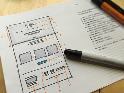 Home Page Wireframe Sketch