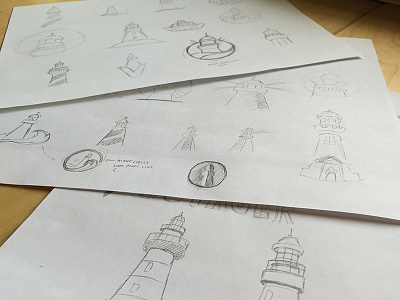 Lighthouse Sketches logo logo design sketch