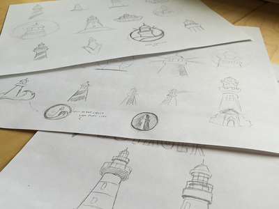 Lighthouse Sketches logo logo design sketch