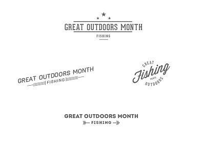 Great Outdoors Month Type Treatments logo logotype type typography