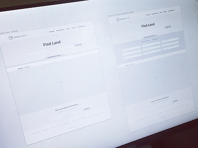 LandCentral Search Page Wireframes