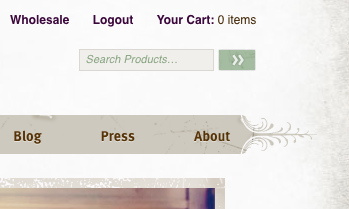 Product search / nav bar 2