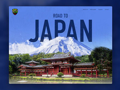 Road to Japan soccer team home page composite image compositing design figma home page homepage homepage design photoshop soccer website web design